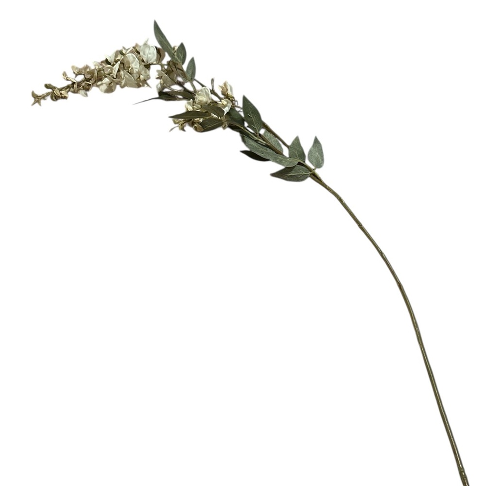 Elegant Cream Wisteria Floral Stem